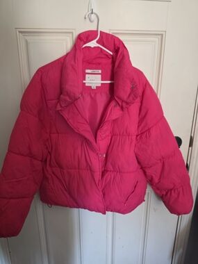 a new day Bright Pink Women's Puffer Jacket